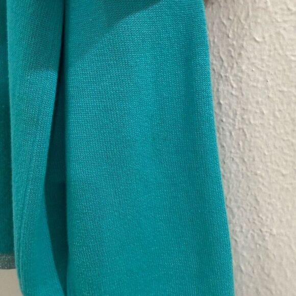 Bob Mackie Wearable Art Women's Size Large Embroidered Blue Cardigan Sweater - Picture 9 of 9